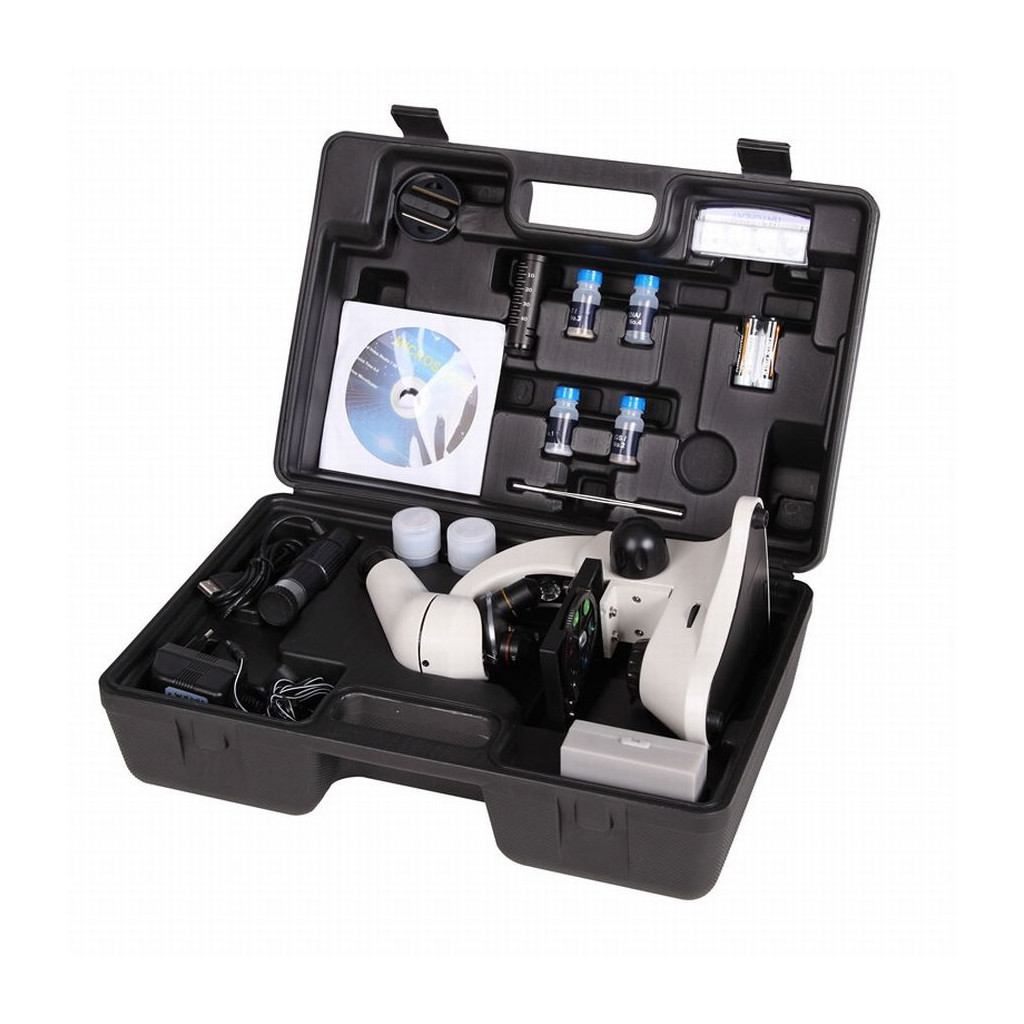 Мікроскоп Opto-Edu шкільний монокулярний в кейсі 20x-1280x (A11.1545-E) - зображення 2