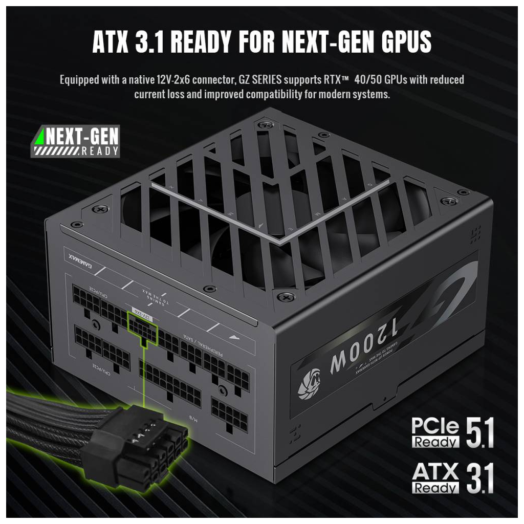 Блок живлення Gamemax 1200W (GZ 1200G BK) - зображення 7