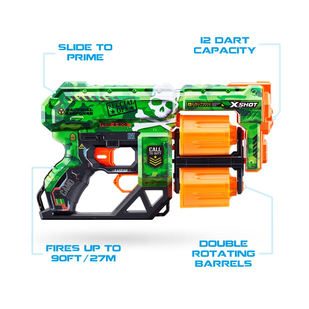 Іграшкова зброя Zuru X-Shot Швидкострільний бластер Skins Dread Camo (12 патронів) (36517D) - зображення 5