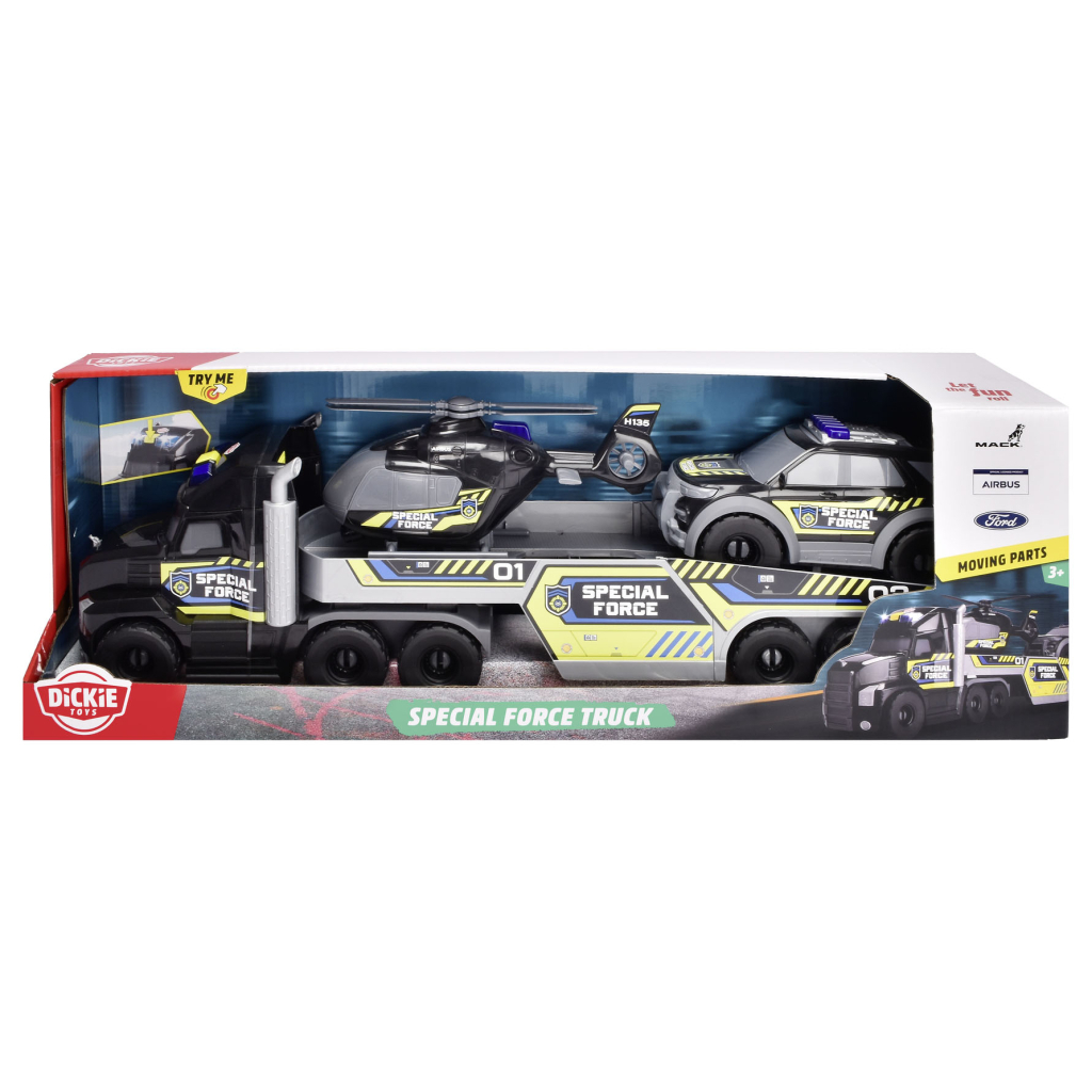 Спецтехніка Dickie Toys Спецпризначення Вантажівка з транспортом (3719034) - зображення 2