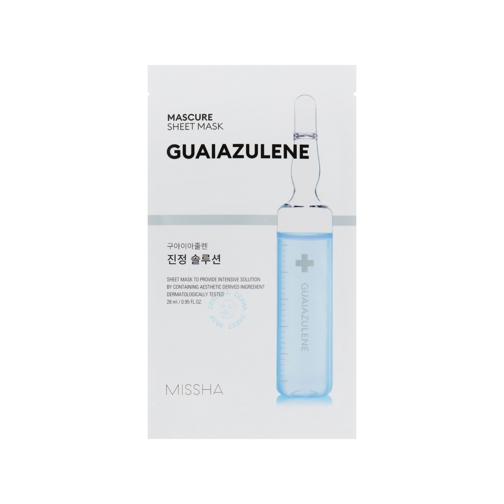 Маска для обличчя Missha Guaiazulene Заспокоювальна 28 мл (8809581456617) - зображення 1