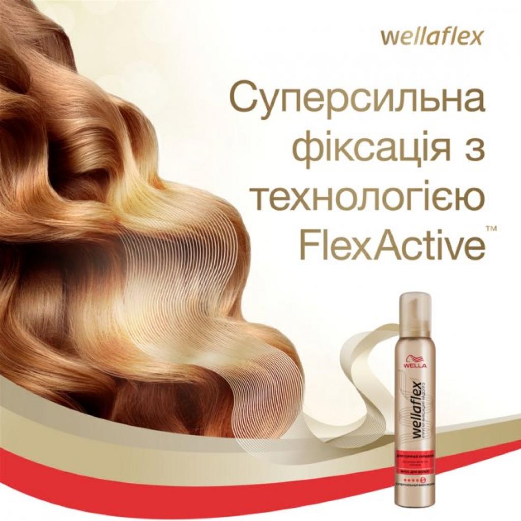 Мус для волосся WellaFlex для гарячого укладання сильної фіксації 200 мл (3614227120372) - зображення 5