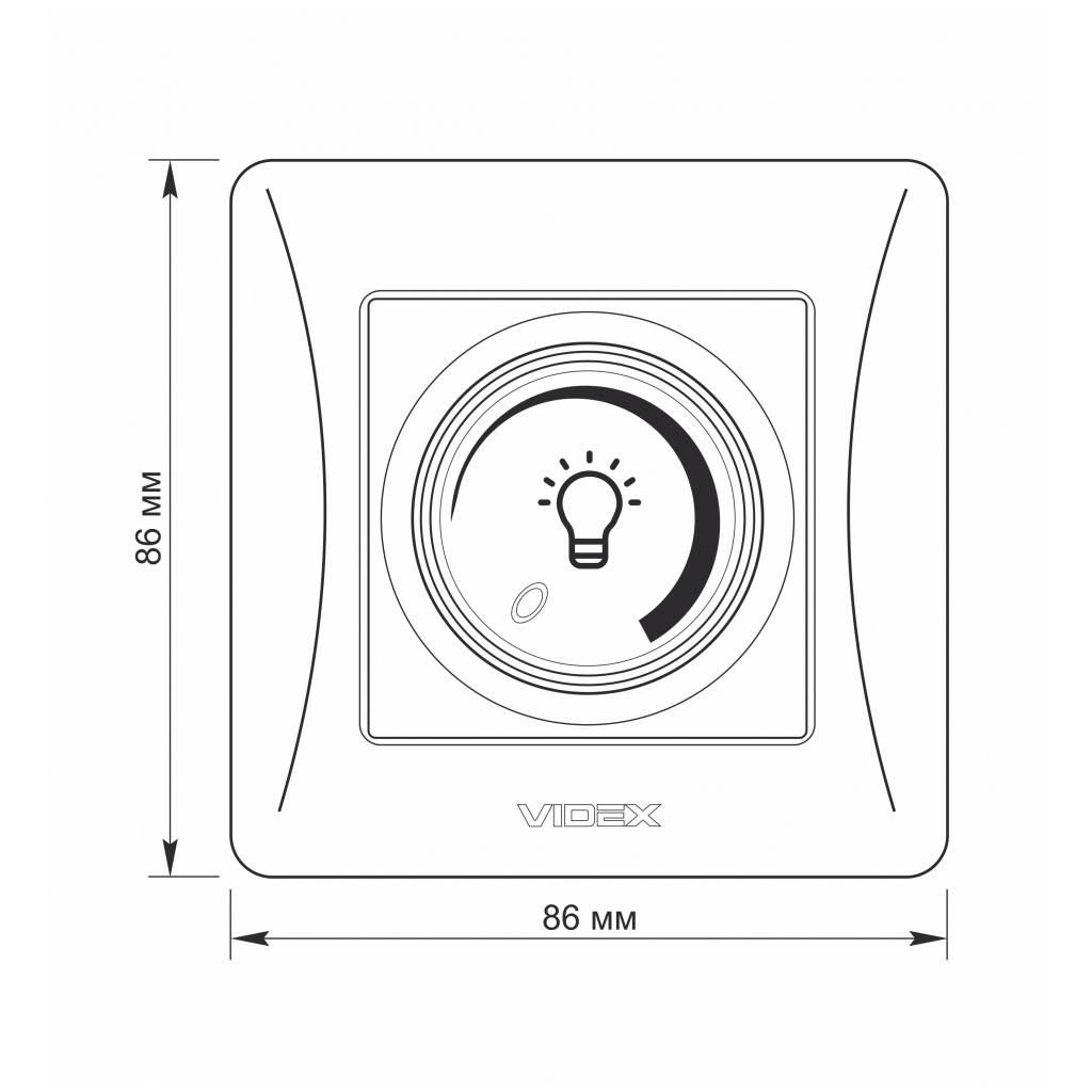 Світлорегулятор Videx BINERA LED 200Вт кремовий (VF-BNDML200-CR) - изображение 5