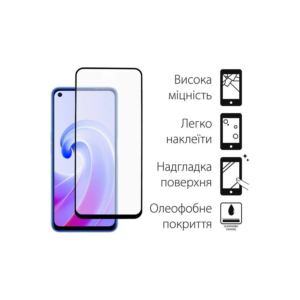 Чохол до мобільного телефона Dengos Kit for OPPO A76 case + glass (Black) (DG-KM-37) - зображення 3