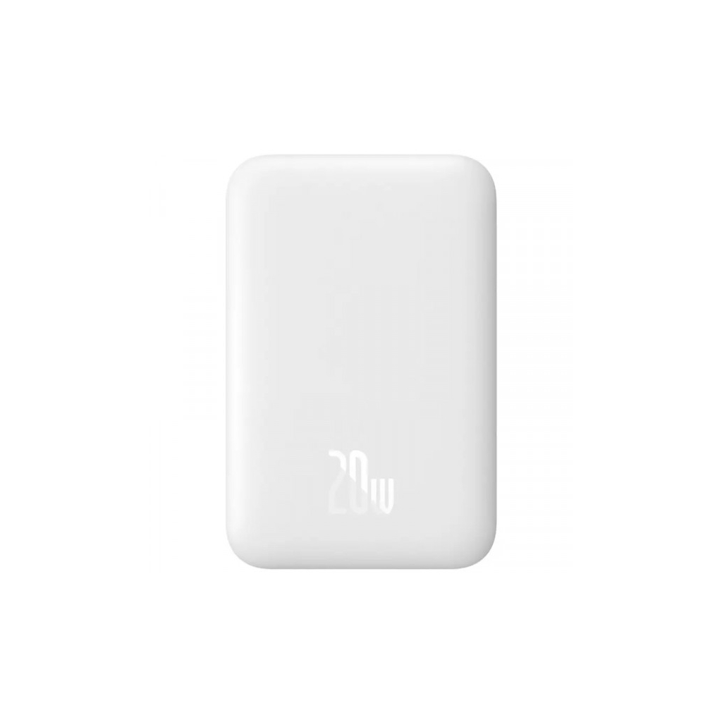 Батарея універсальна Baseus Magnetic Wireless Mini 6000mAh 20W, PD QC/3.0, white (P10059002223-00) - зображення 1