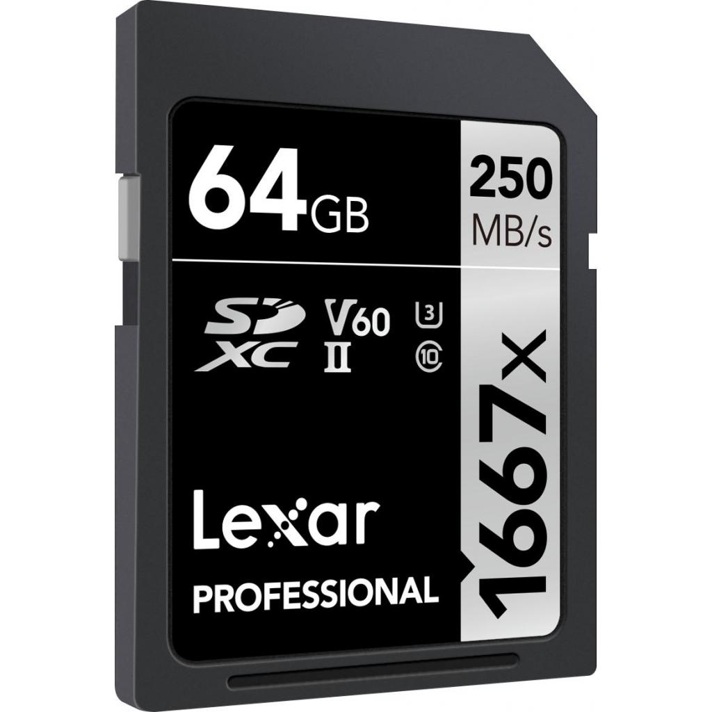 Карта пам'яті Lexar 64GB SDHC class 10 UHS-II 1667x (LSD64GCB1667) - зображення 2
