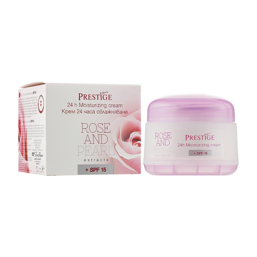Крем для обличчя Vip's Prestige Rose & Pearl 24h Moisturizing Cream 50 мл (3800010516501) - зображення 1