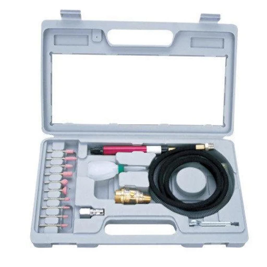 Гравер Airkraft пневмо, міні з комплектом шліфовальних каменів (AT-010K) - зображення 2