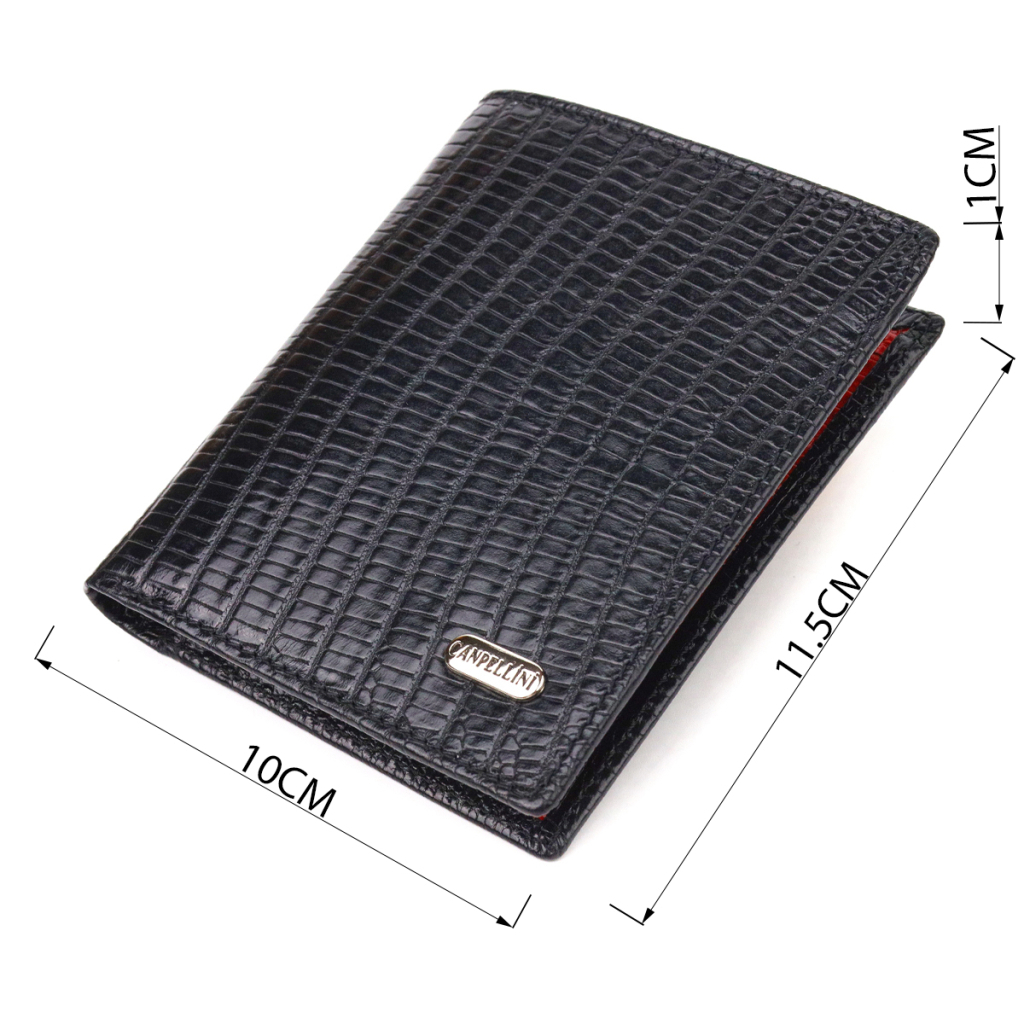 Гаманець Canpellini З натуральної шкіри Чорне (21501) - зображення 3