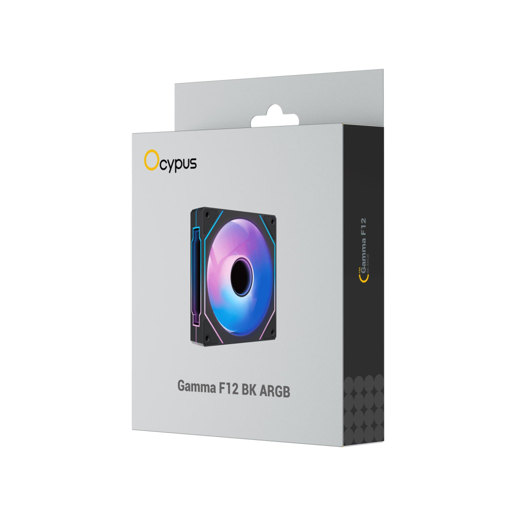 Кулер до корпусу OCYPUS GAMMA F12 BK ARGB (GAMMA-F12-BK1AM00X-GL) - зображення 6