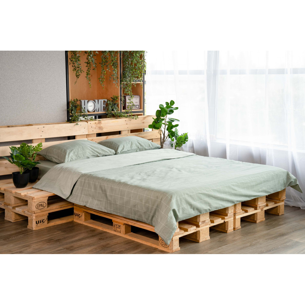 Постільна білизна Ardesto Gloria сатин зелений євро 200х220 (ART2022LG) - зображення 2