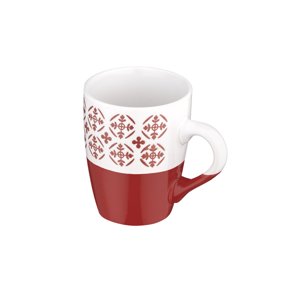 Чашка Ardesto Ornament, 320мл, кераміка, червоно-білий (AR3045R) - зображення 4