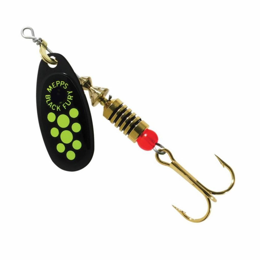 Блешня Mepps Black Fury black/chartreuse 8гр №4 (30448 004) - зображення 1