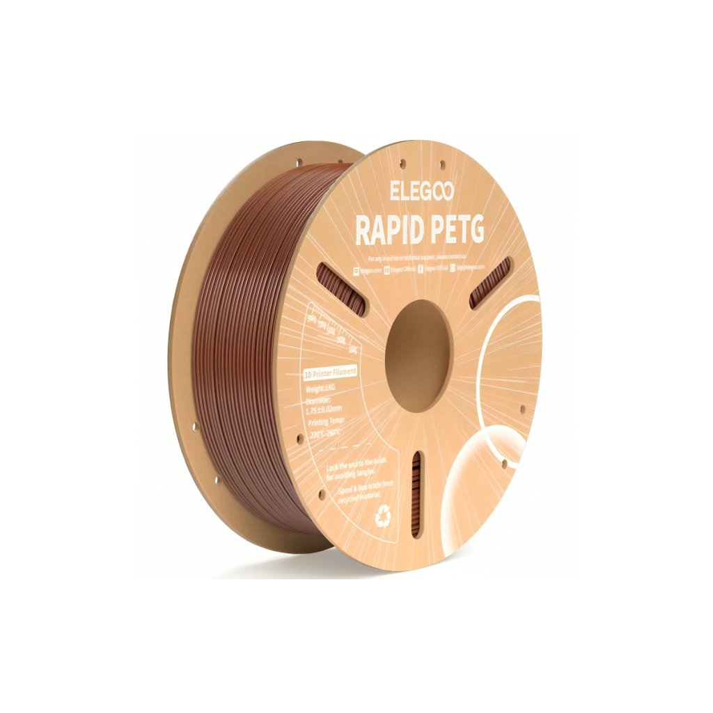 Пластик для 3D-принтера ELEGOO Rapid PETG 1кг, 1.75мм, brown (50.203.0225) - зображення 1