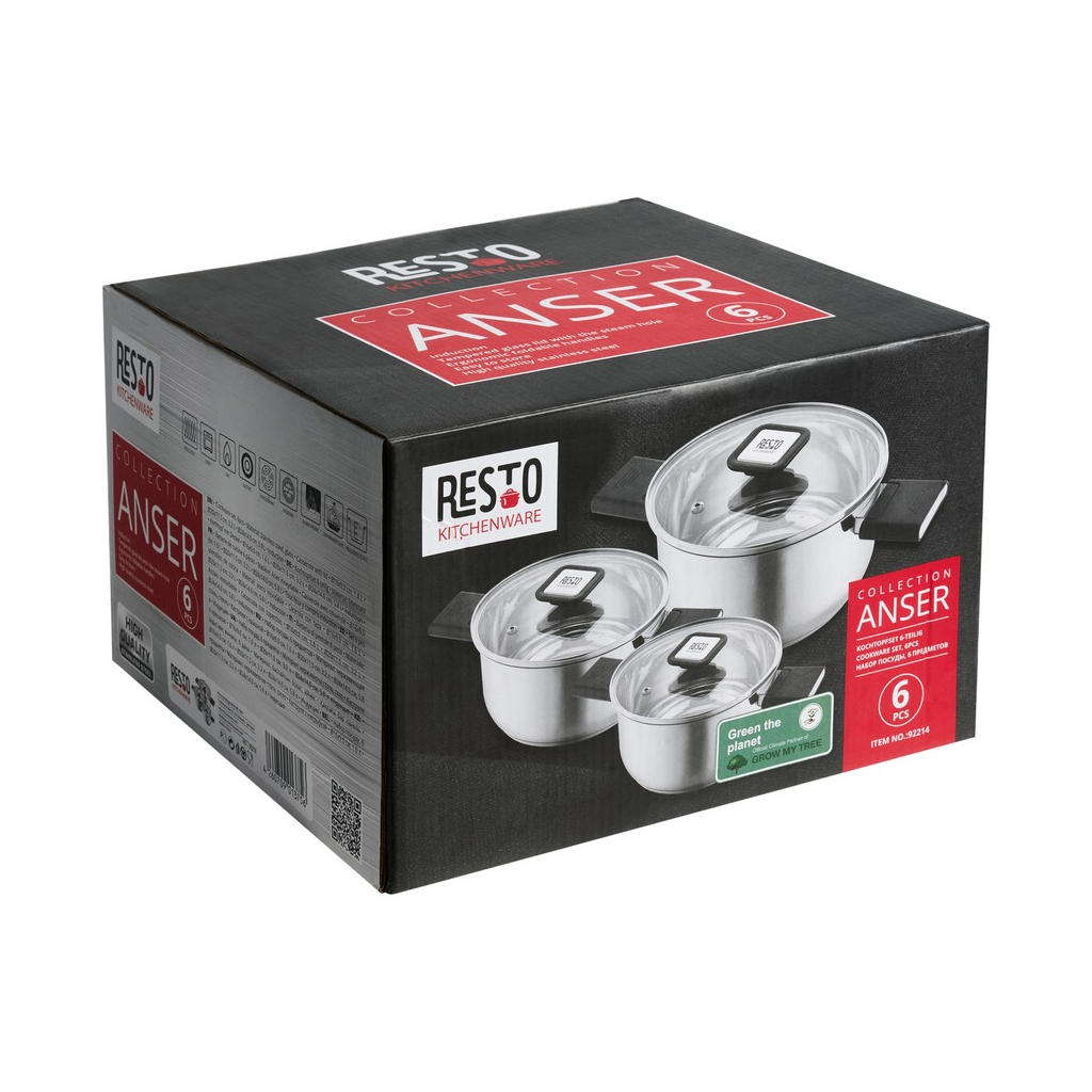 Набір посуду Resto Anser 1,6/3,2/5,8л (92214) - зображення 12