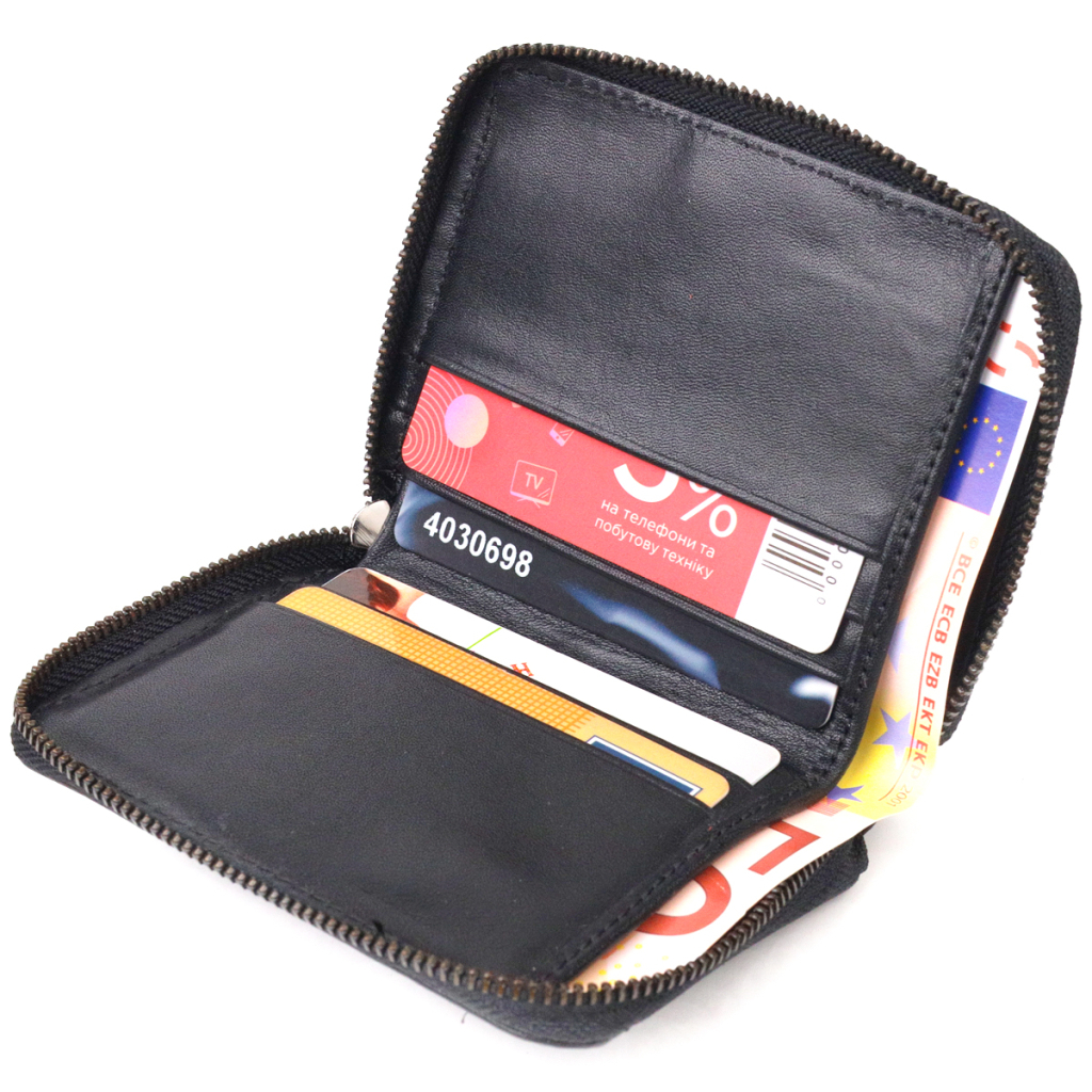 Портмоне Canpellini З натуральної шкіри Чорне (21492) - зображення 8