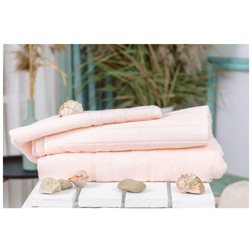 Рушник MirSon набір банний 5010 SoftNess Peach 50x90, 70x140, 100x150 (2200003182705) - зображення 1