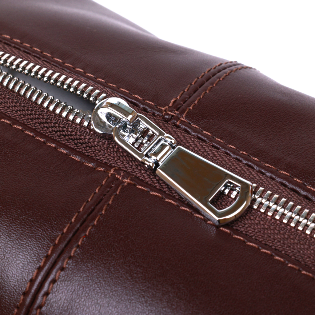 Косметичка Shvigel Шкіряна глянсова Коричнева (16407) - зображення 7