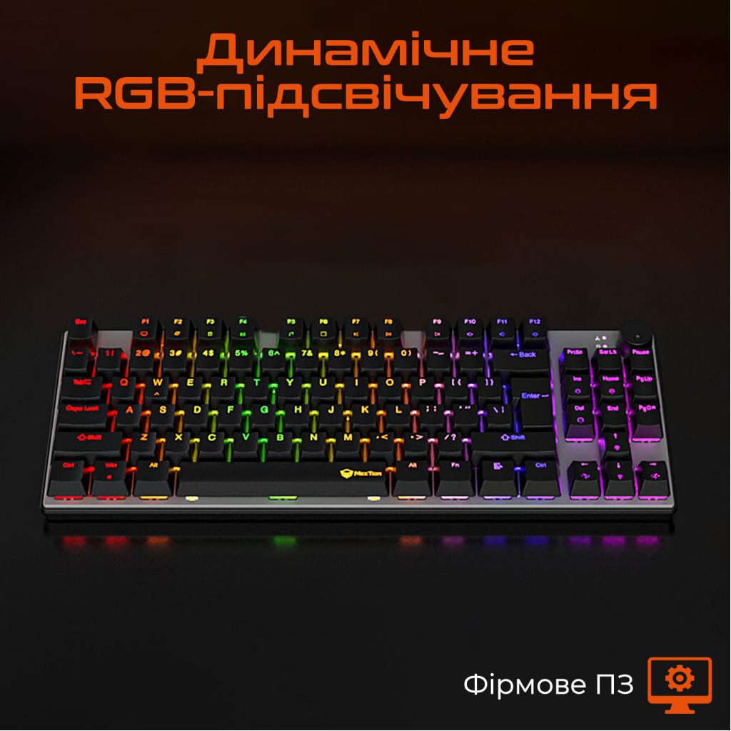 Клавіатура Meetion MK008 Pro USB Type-C Black (MT-MK008Pro-W-RUA) - зображення 3