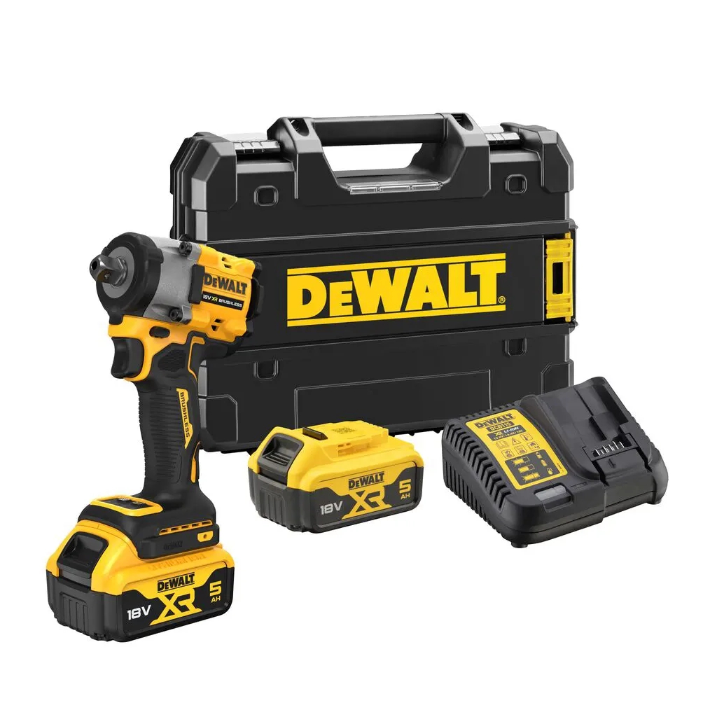 Гайковерт DeWALT 18 В XR Li-lon,406 Нм, 5 Ah, 2 АКБ, ЗП, TSTAK (DCF922P2T) - зображення 1