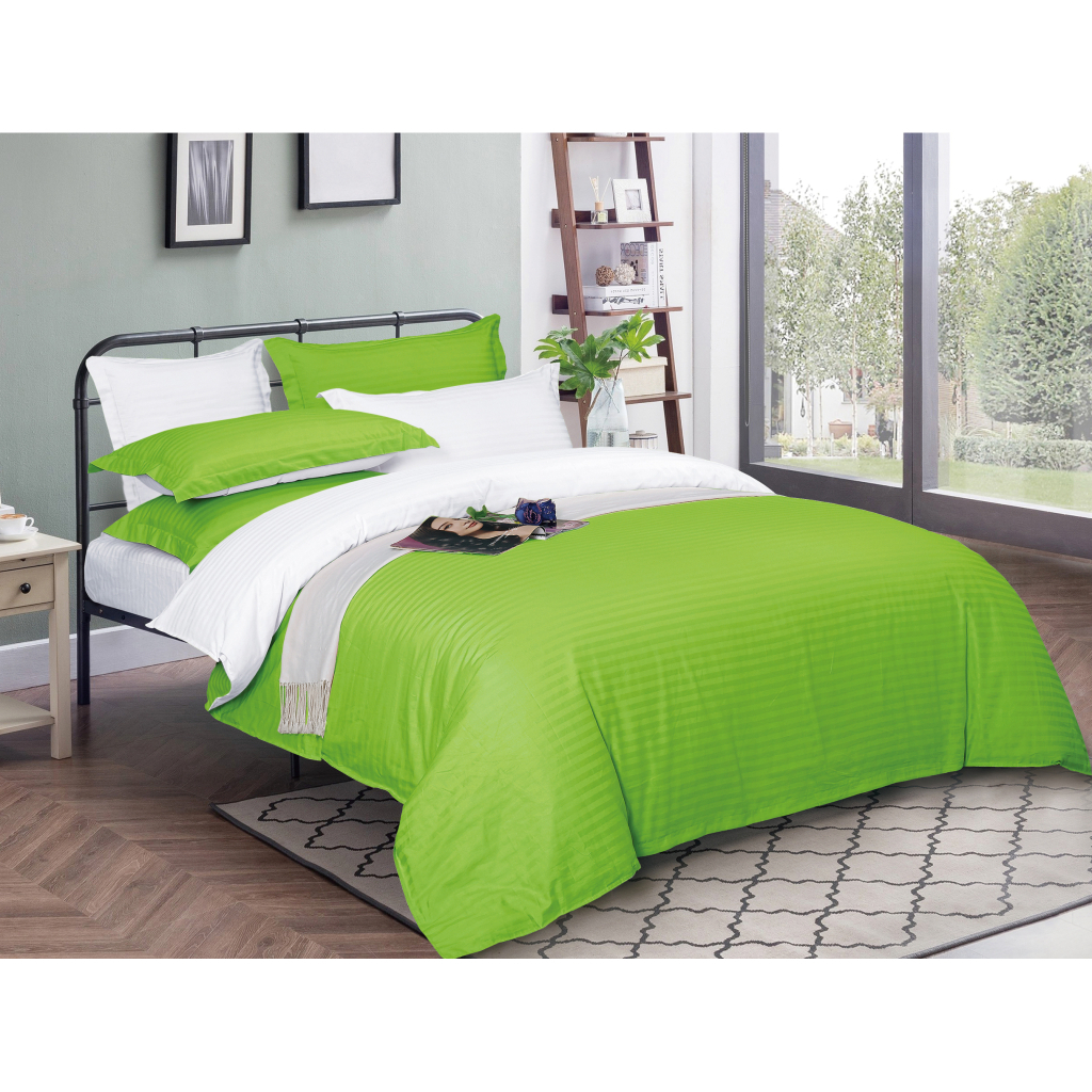 Постільна білизна MirSon Satin Stripe 30-0016 + 30-0001 Prianka 160х220 Полуторна Євро (2200005261279) - зображення 1