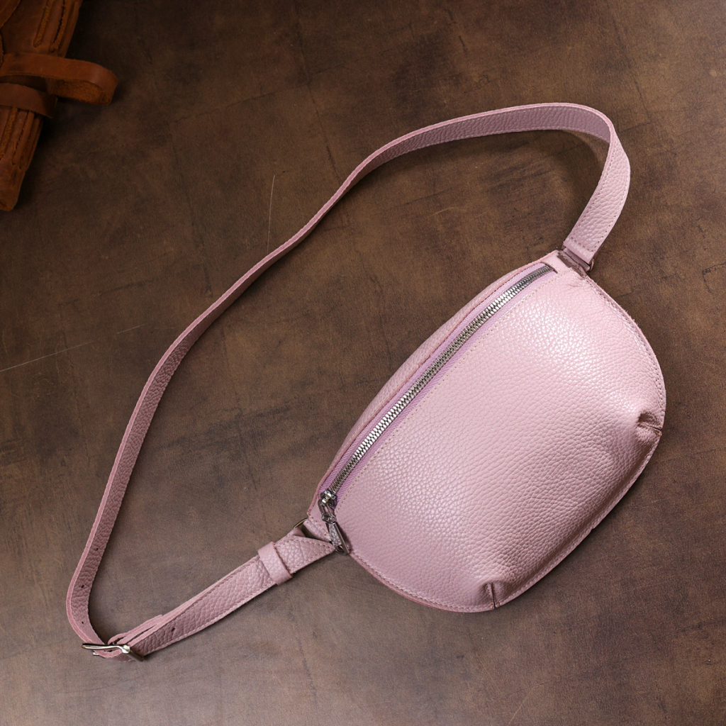 Сумка Shvigel Шкіряна бананка Лілова (16376) - зображення 10