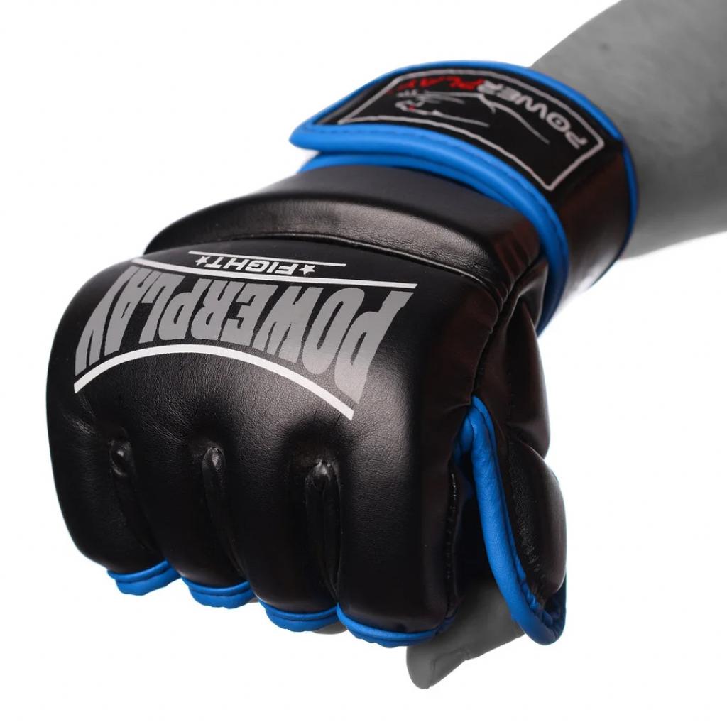 Рукавички для MMA PowerPlay 3058 M Black/Blue (PP_3058_M_Black/Blue) - зображення 3