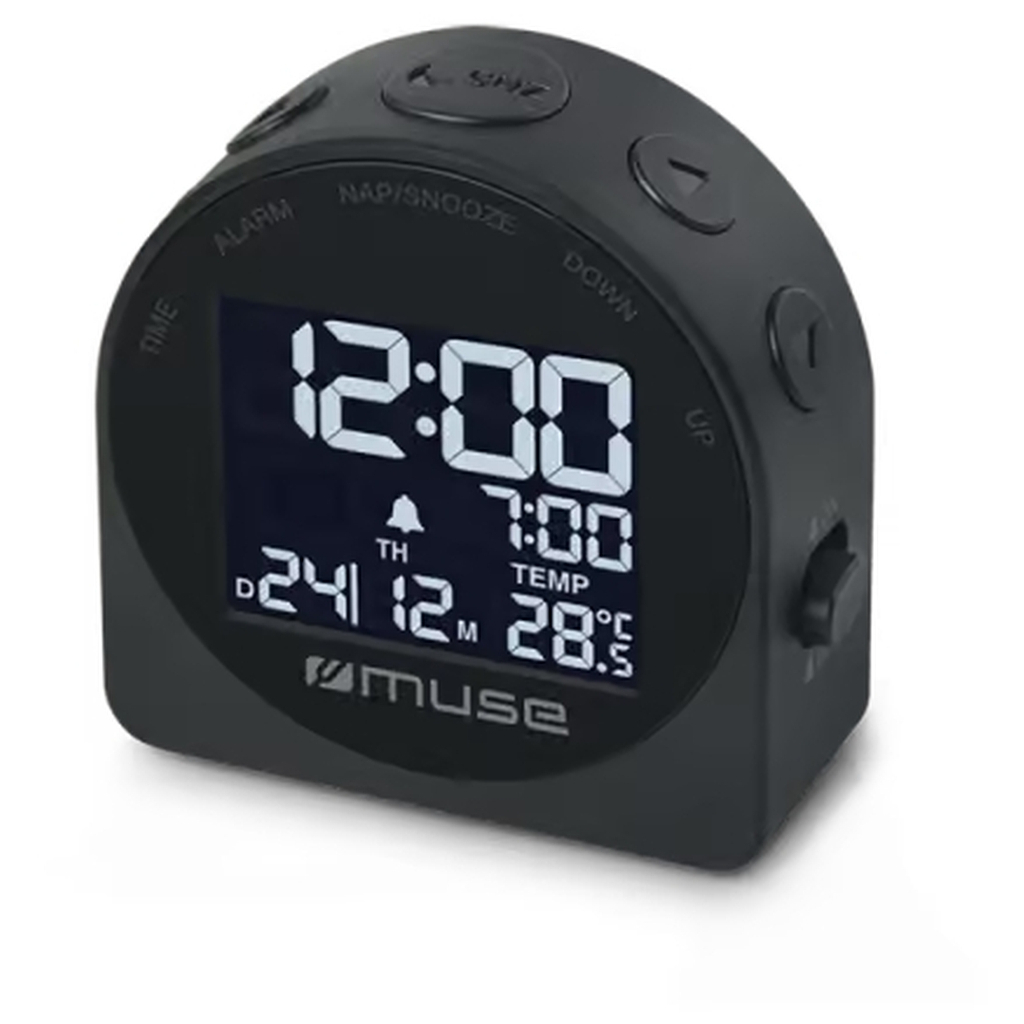 Настільний годинник Muse цифровий чорний (M-09 C) - зображення 1