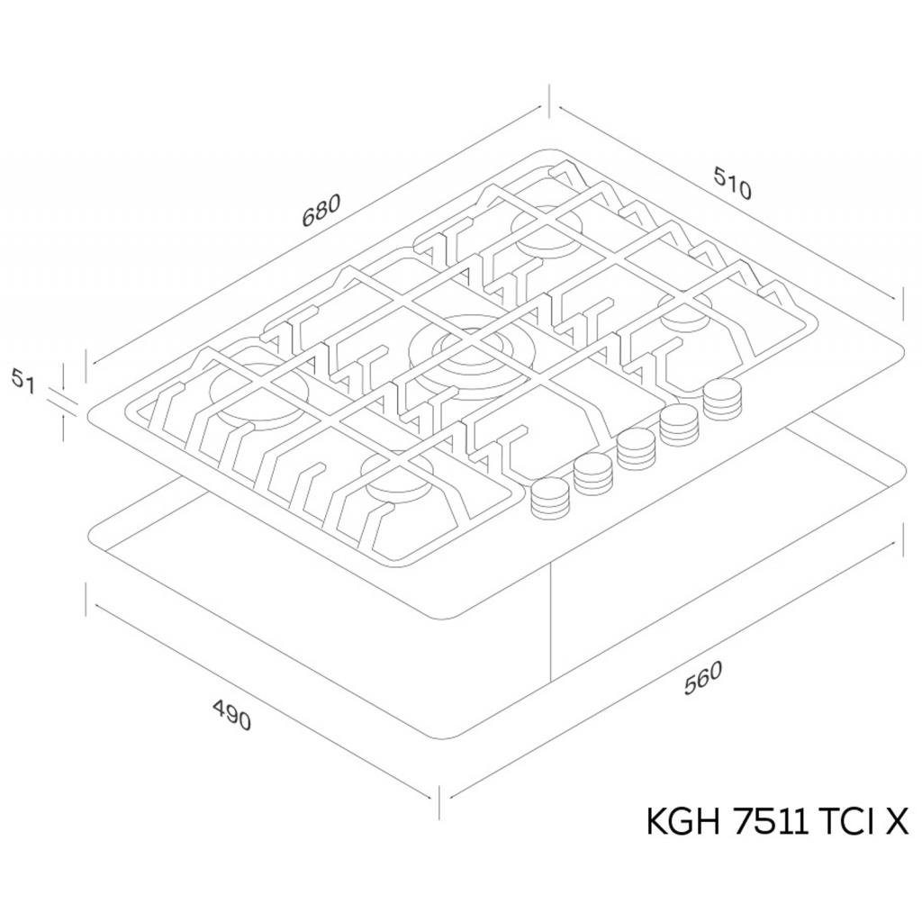 Варочна поверхня Kernau KGH 7511 TCI X - зображення 2