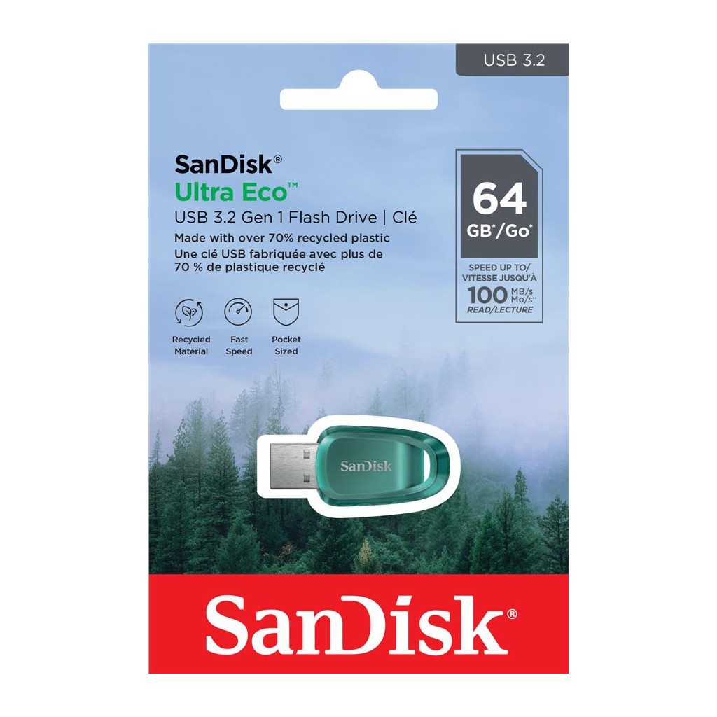 USB флеш накопичувач SanDisk 64GB Ultra Eco USB 3.2 (SDCZ96-064G-G46) - зображення 5