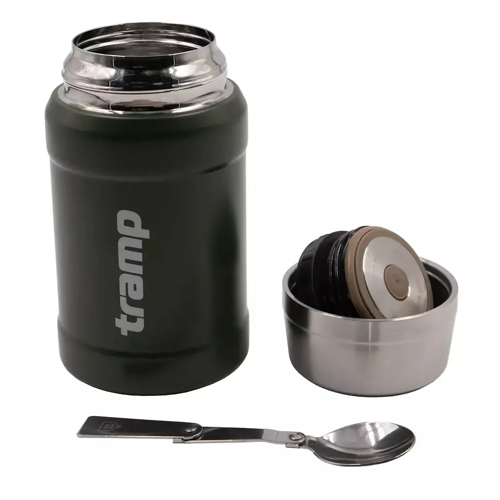 Термос Tramp з широким горлом в чохлі 0.8 л Olive (UTRC-132-olive) - зображення 3