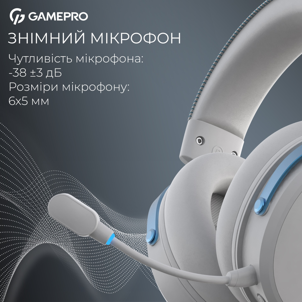 Навушники GamePro Asgard Skadi Wireless White/Blue (HSW191WB) - зображення 9