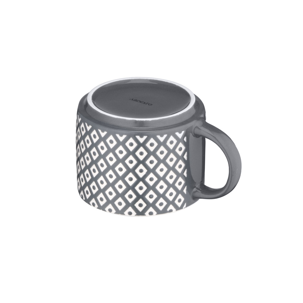 Чашка Ardesto Weaving E, 330мл, порцеляна, біло-чорний (AR3473E) - зображення 5