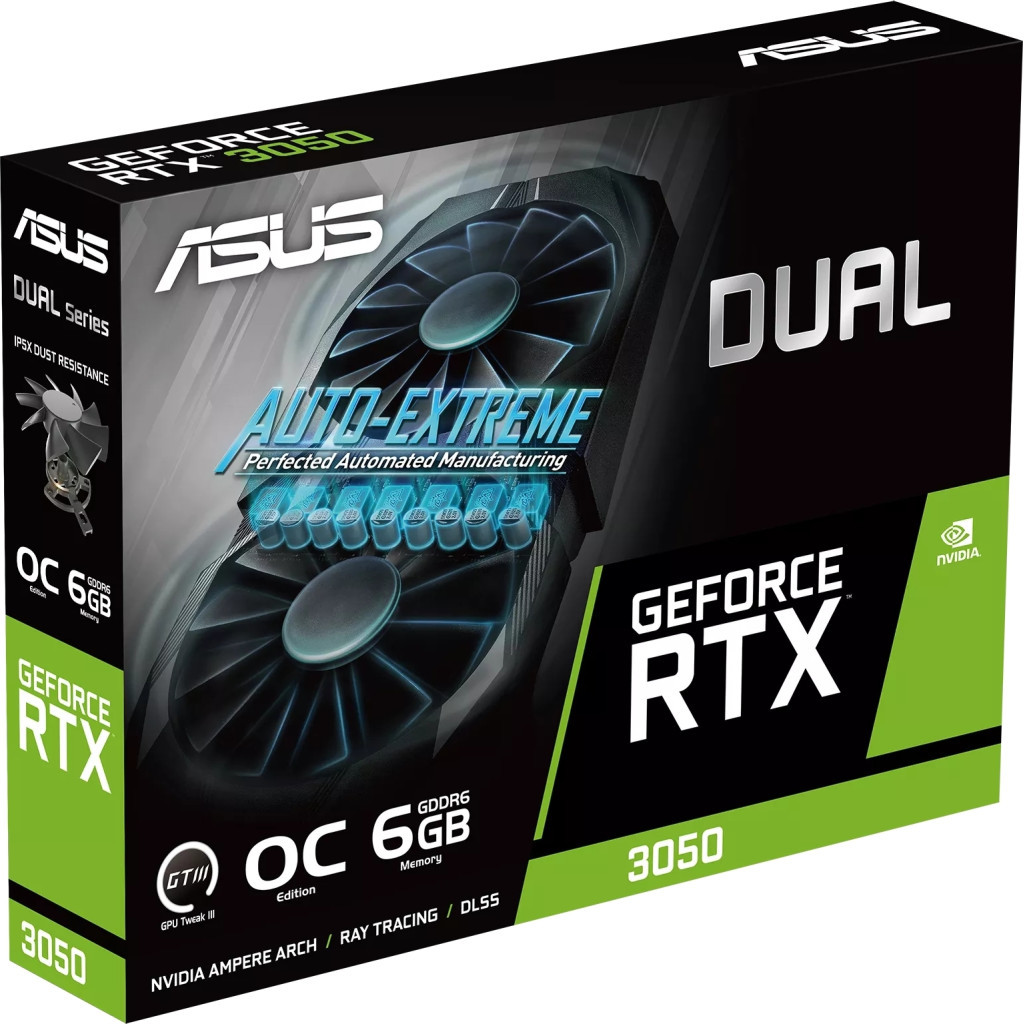 Відеокарта ASUS GeForce RTX3050 6Gb DUAL OC (DUAL-RTX3050-O6G) - зображення 9