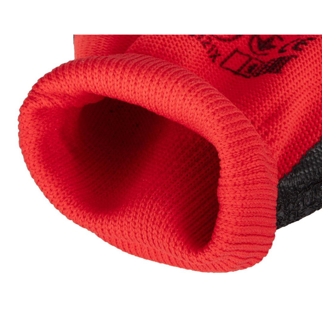 Захисні рукавиці Neo Tools комплект 12шт, поліестер з латексним покриттям, р.9, червоно-чорний (97-645-9) - изображение 7