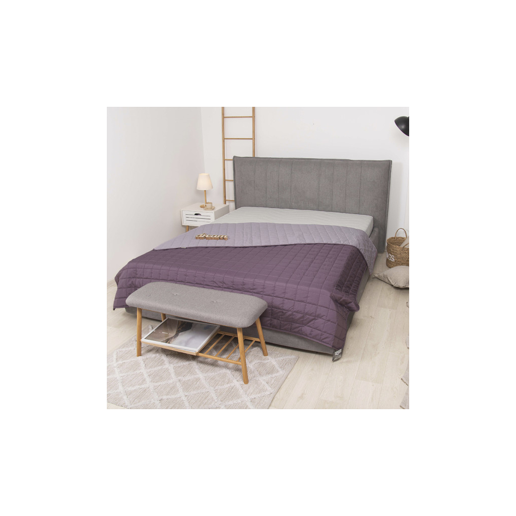 Покривало Viluta стьобане двустороннє Дует Димчастий аметист 210х240 (duet_dametis_210x240) - изображение 4