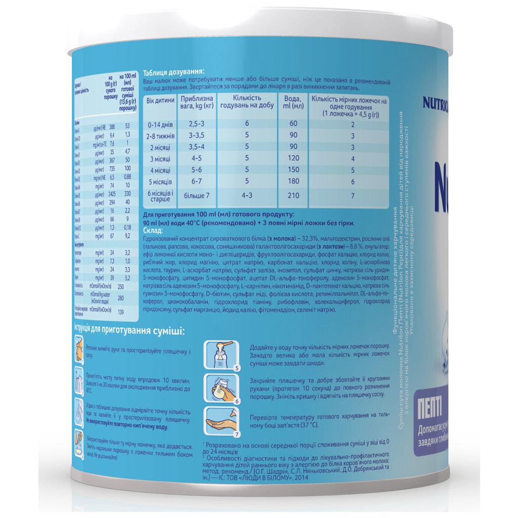 Дитяча суміш Nutrilon Пепті молочна 400 г (8718117601653) - зображення 4