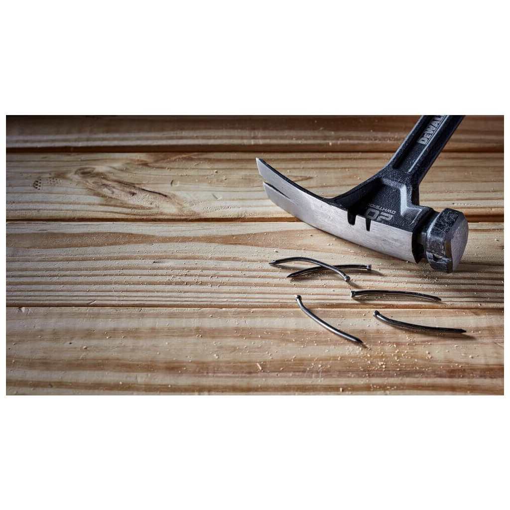 Молоток DeWALT RIP-CLAW, суцільнометалевий, 567 г, з прямим цвяходером (DWHT51004-0) - изображение 5