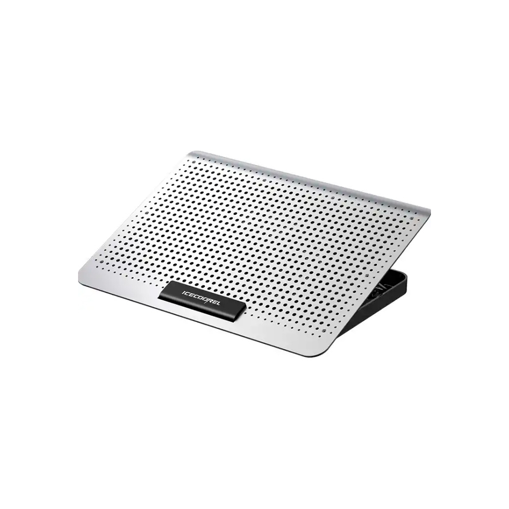 Підставка до ноутбука IceCoorel 10-15.6", 6*60mm 580 RPM, 2*USB, 350x225x26mm, Silver (A19) - зображення 1
