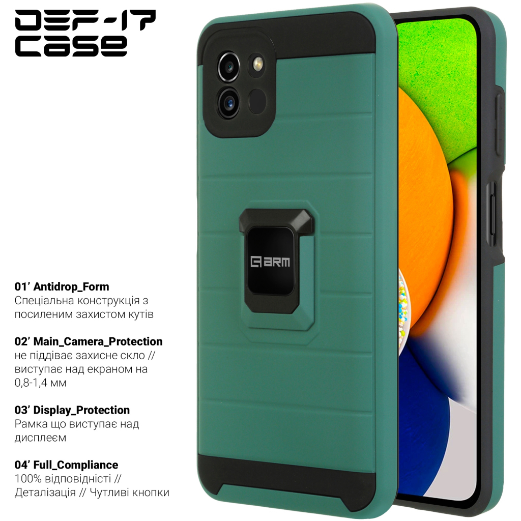 Чохол до мобільного телефона Armorstandart DEF17 case Samsung A03 (A035) Military Green (ARM61351) - зображення 2
