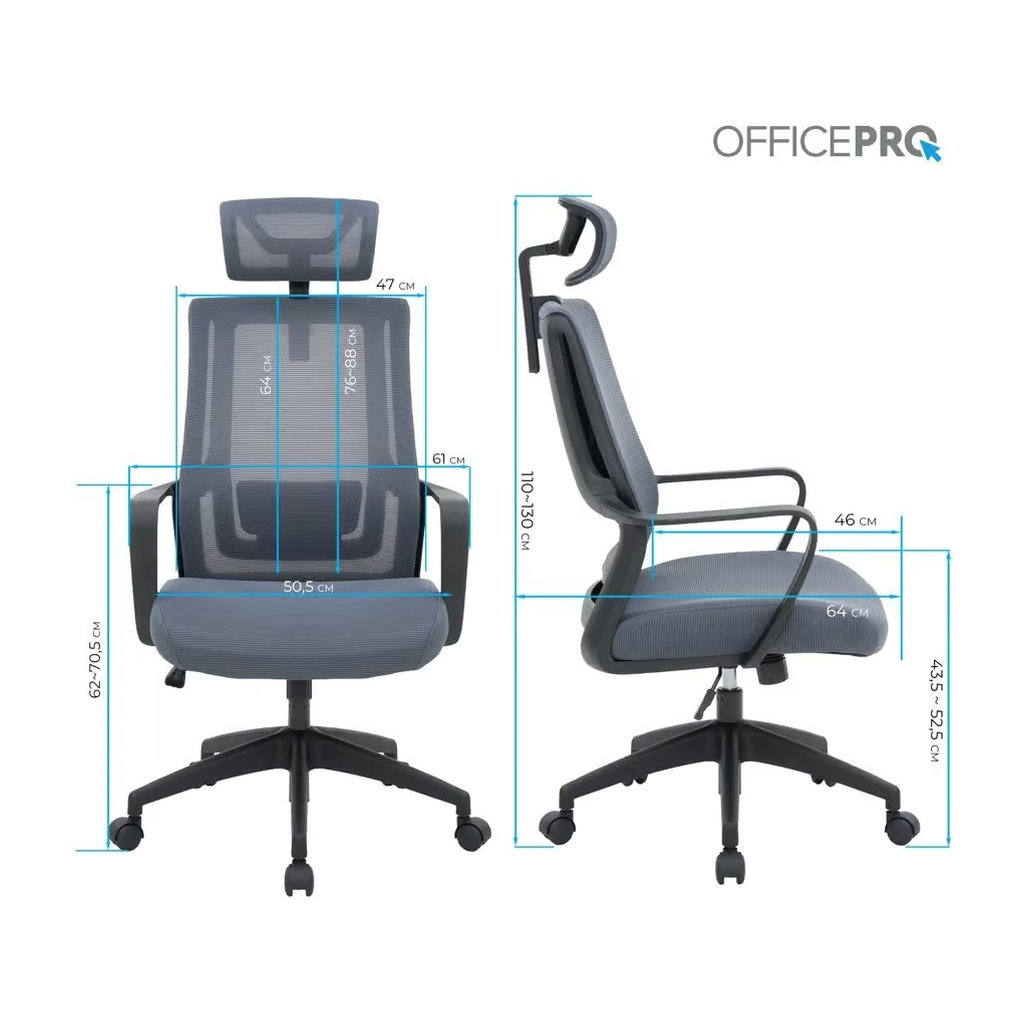 Офісне крісло OfficePro Harmony OC310-B-G-G (OC310-B-G-G) - зображення 12