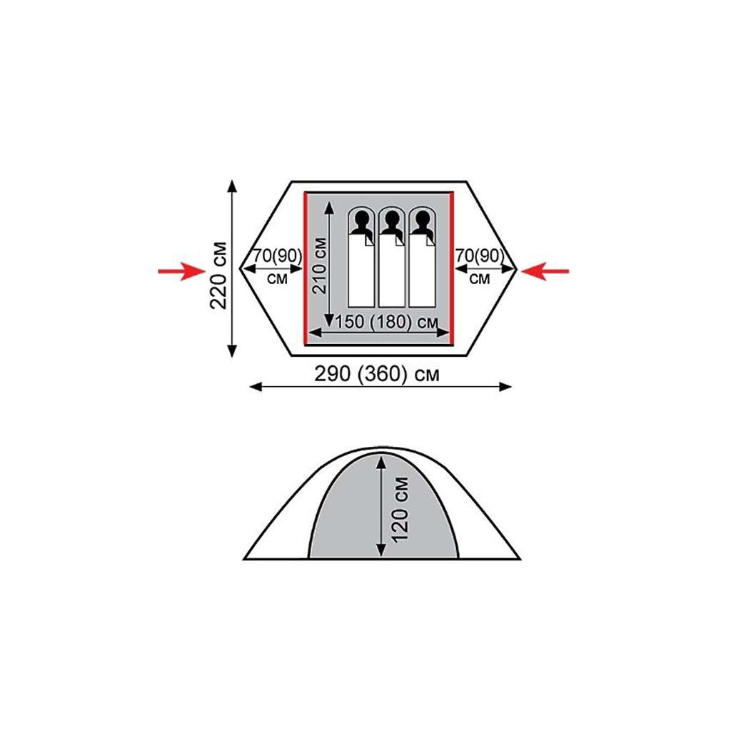 Намет Tramp Peak 3 v2 (TRT-026) - зображення 3