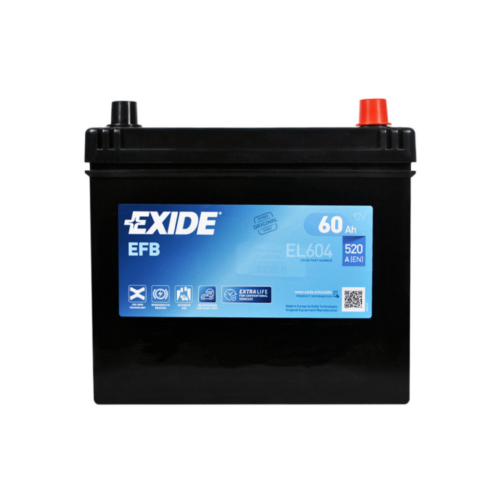 Акумулятор автомобільний EXIDE START-STOP EFB 60A (EL604) - изображение 1