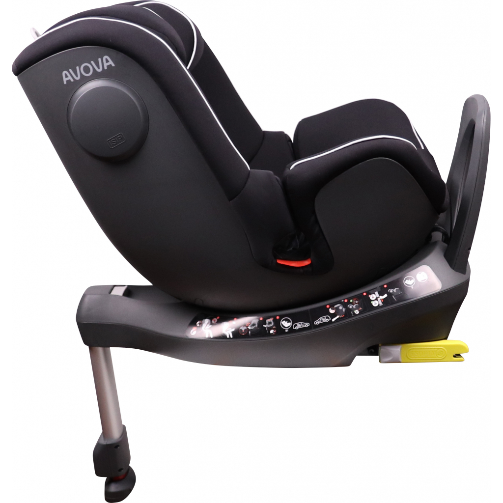 Автокрісло Avova Swan-Fix 0-25 кг Pearl Black (4260621466098) - зображення 4