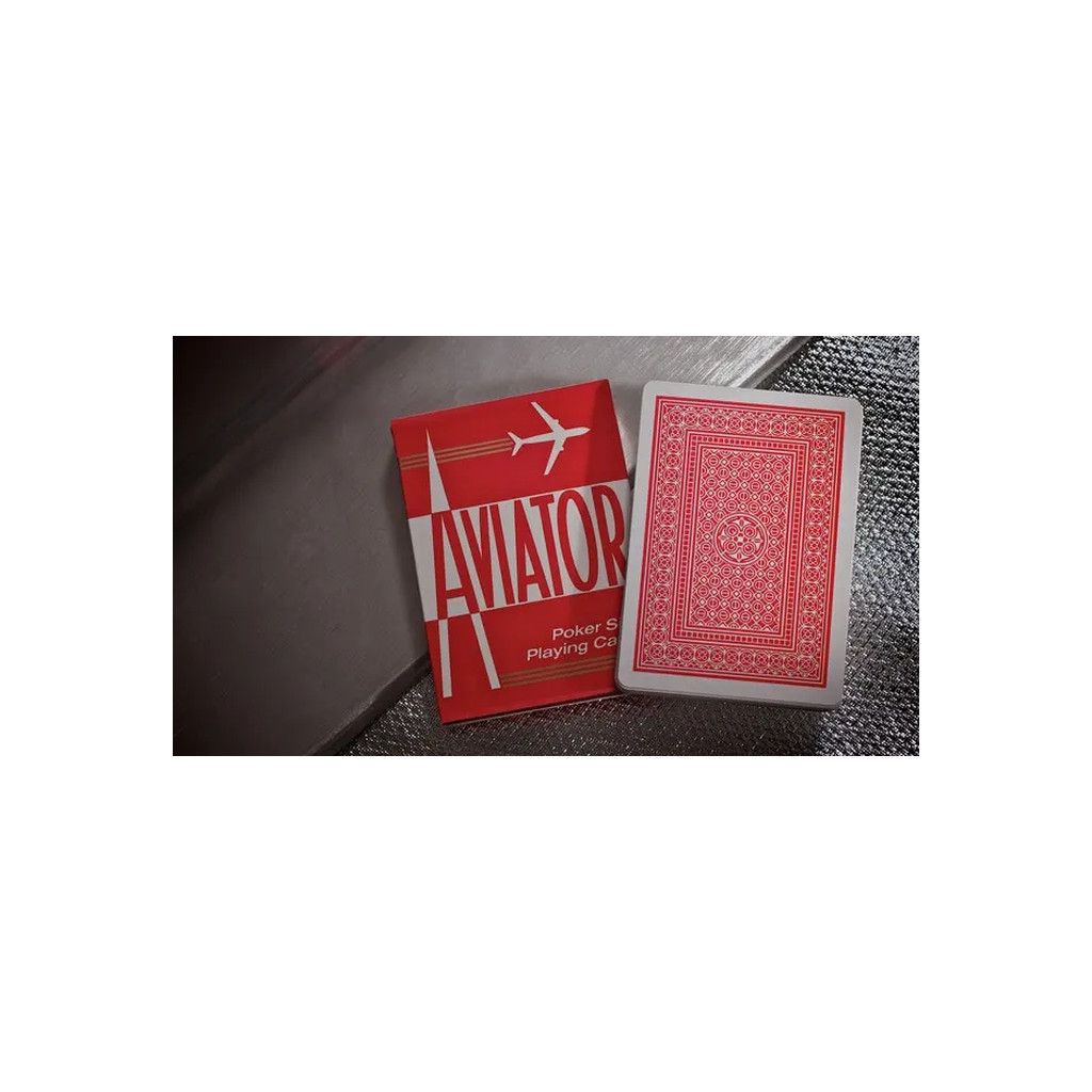 Гральні карти Bicycle Aviator Standard Index (red, blue) (AIRB) - зображення 7