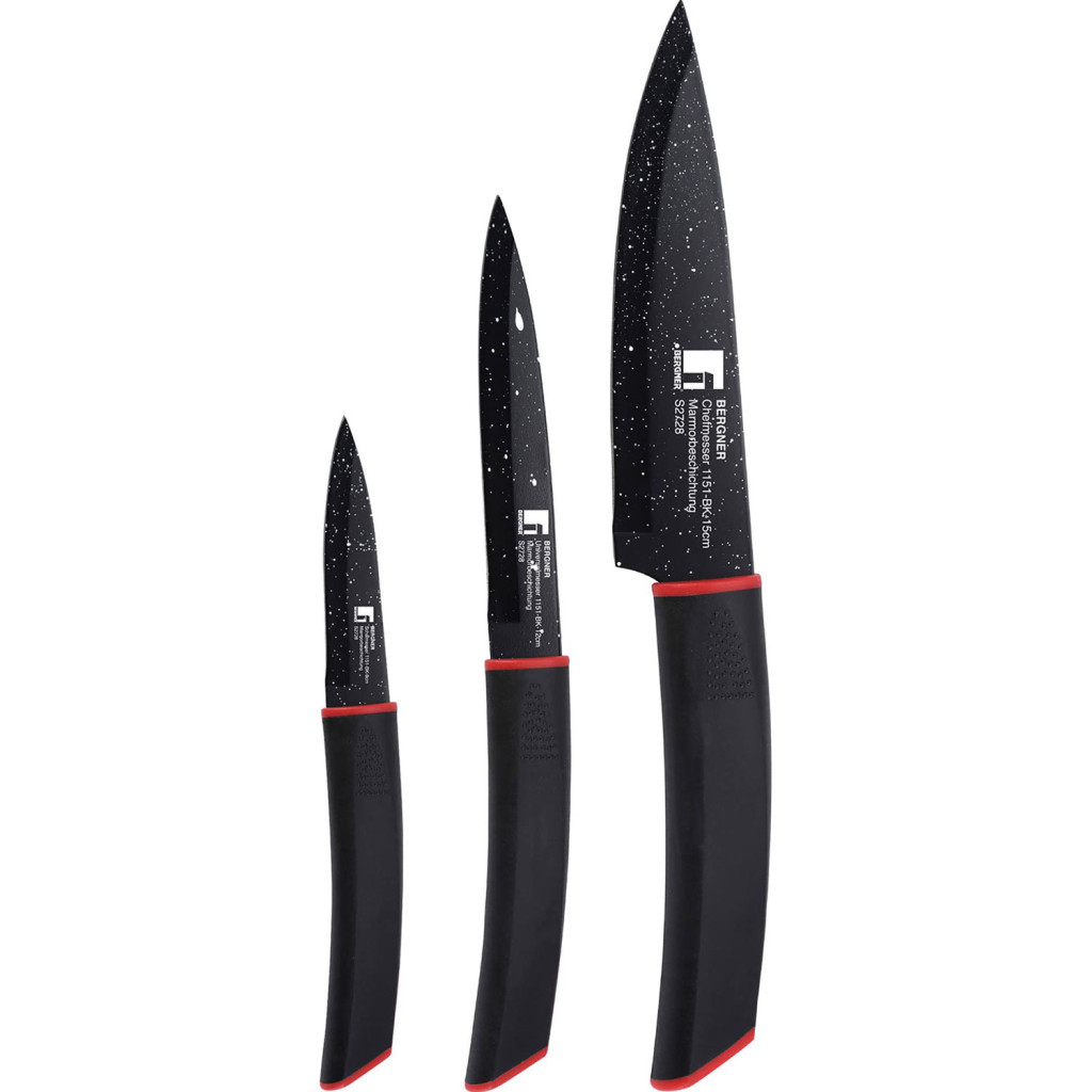 Набір ножів Bergner Keops Marble із покриттям (BG-1151-BK) - зображення 1