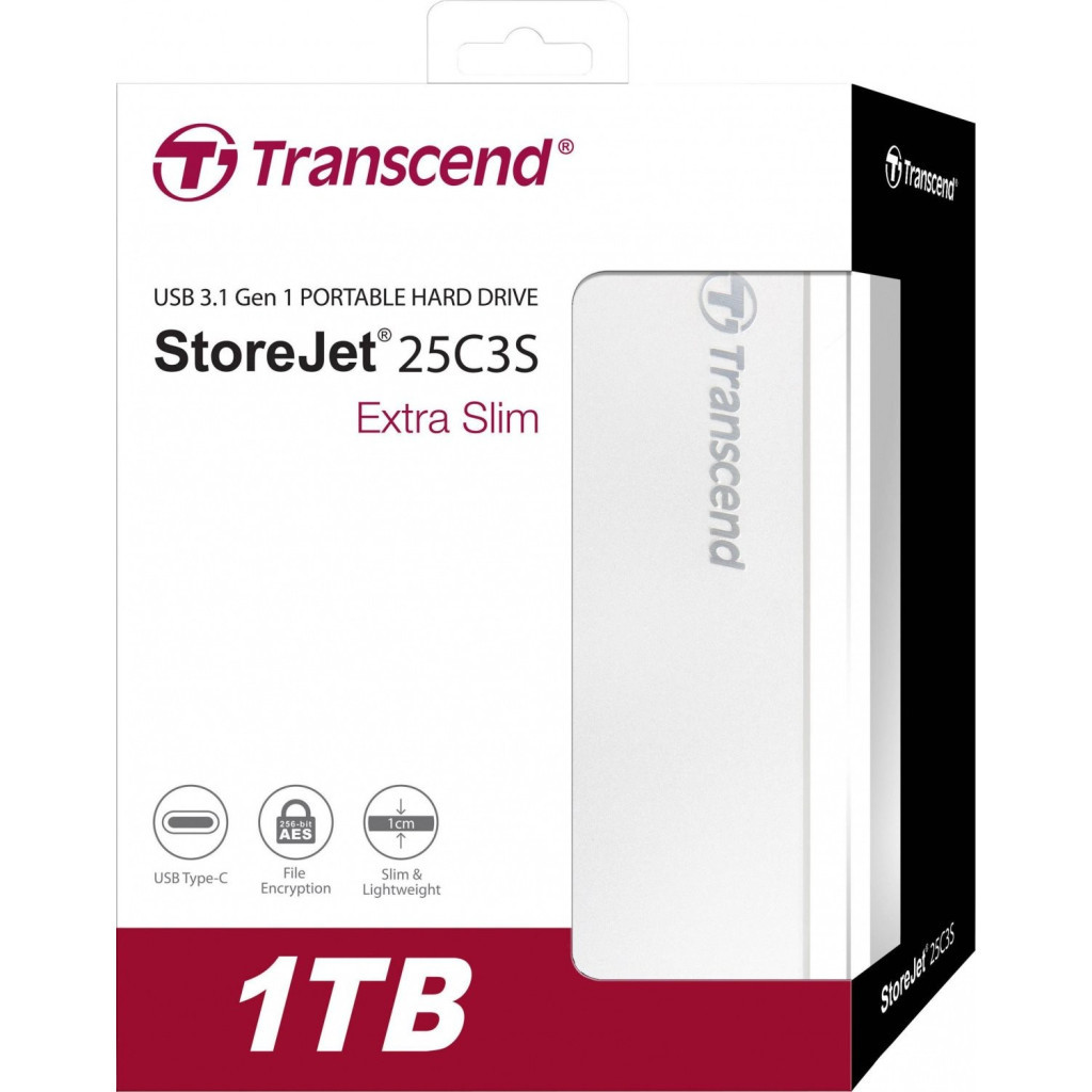 Зовнішній жорсткий диск 2.5" 1TB Transcend (TS1TSJ25C3S) - зображення 6