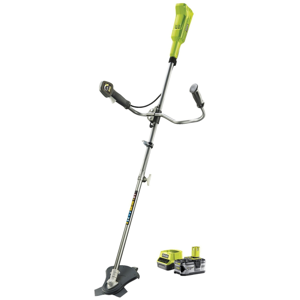 Тример садовий Ryobi ONE+ RBC18X20B4F, акумуляторний, 18В, АКБ 1х4Ач, диск/ліска. (5133003713) - изображение 1