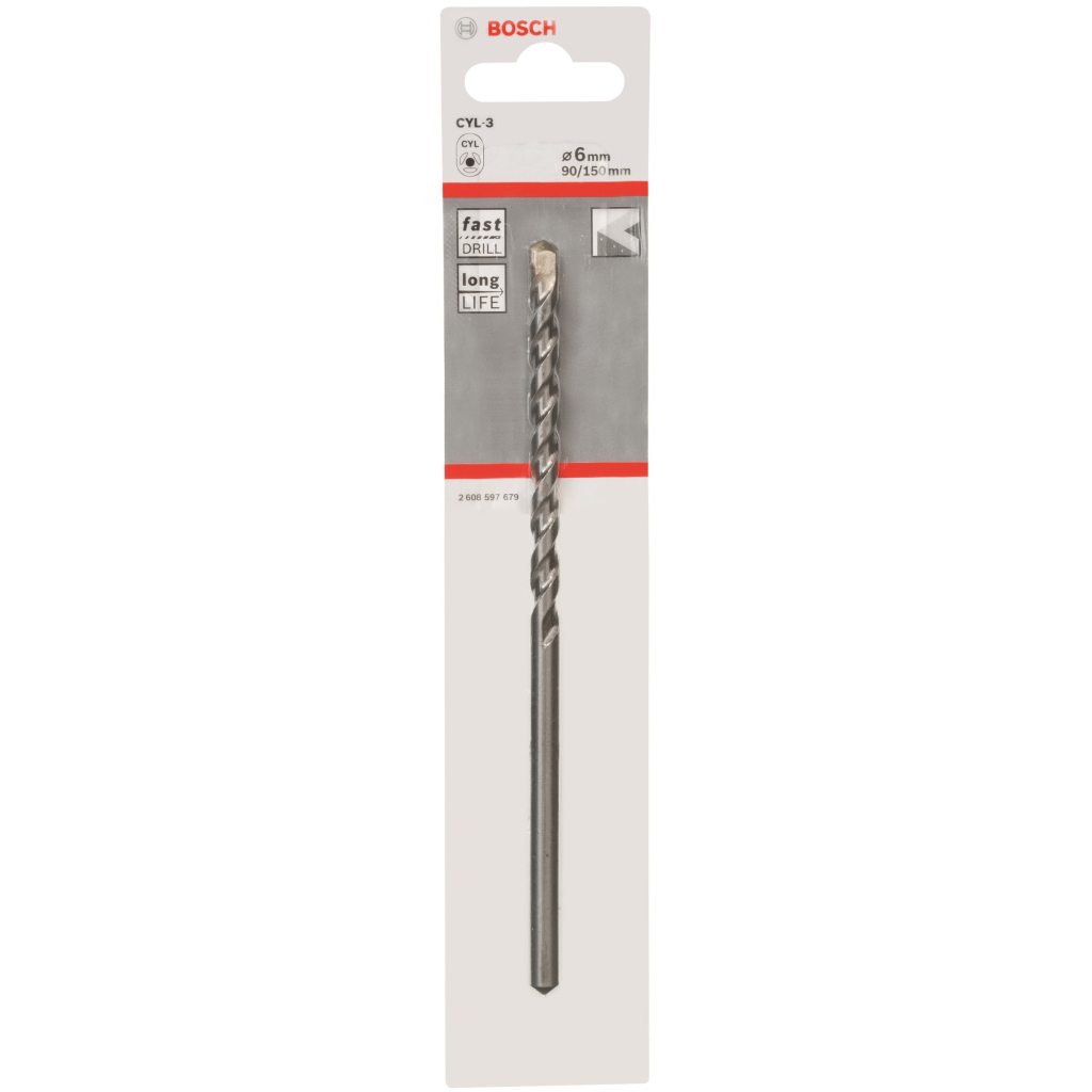 Свердло Bosch по бетону CYL-3, 6х90х150мм SilverPercussion (2.608.597.679) - зображення 4