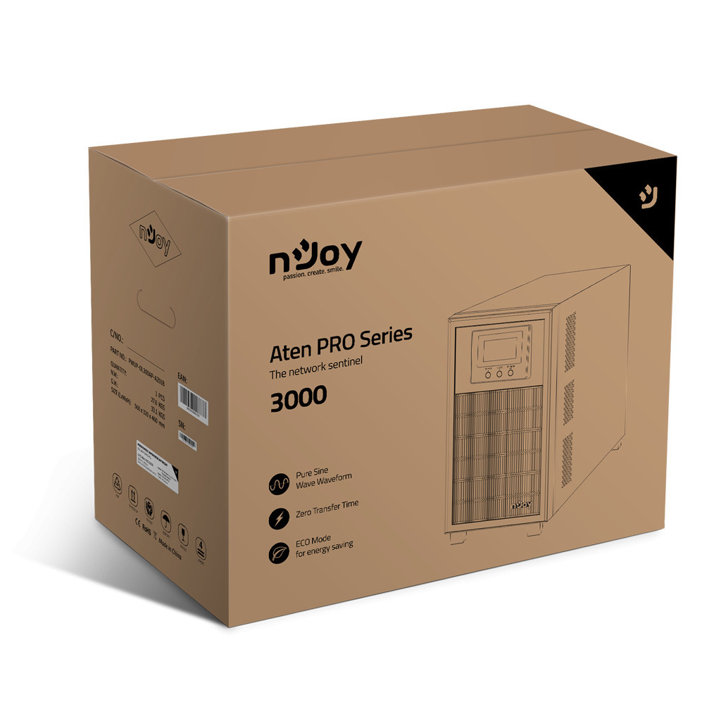 Пристрій безперебійного живлення nJoy Aten Pro 3000VA USB (PWUP-OL300AP-AZ01B) - зображення 7